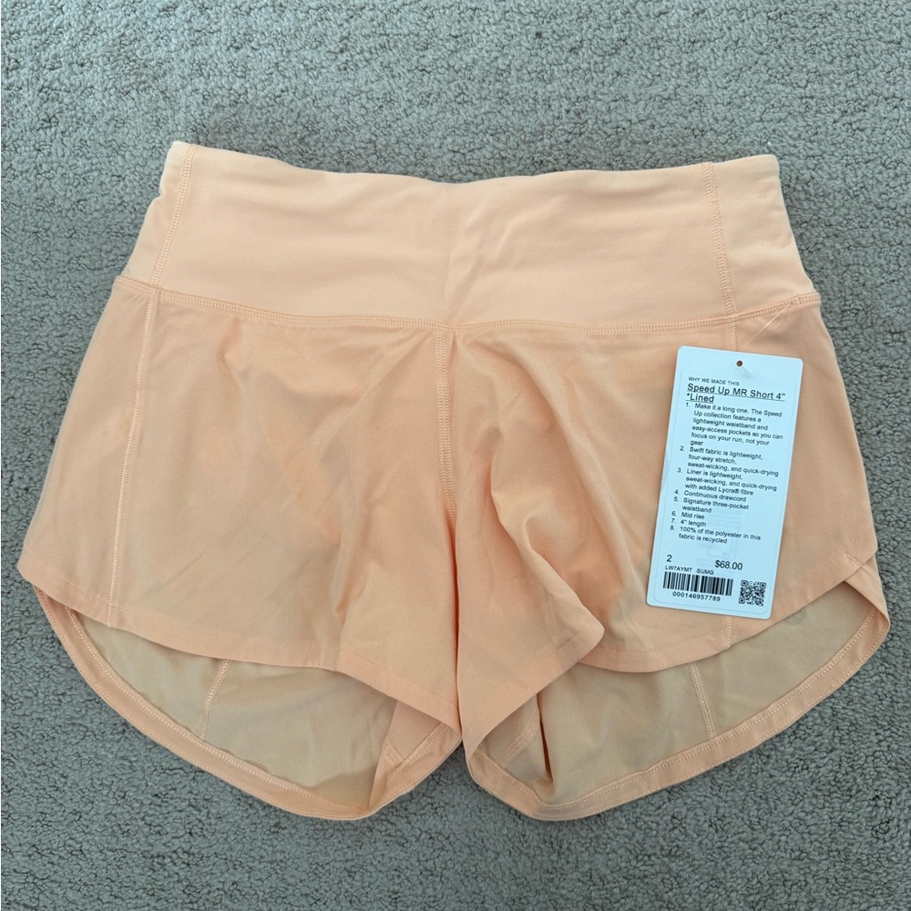 Women’s Lululemon Speed Up MR Short 4” Lined Shorts